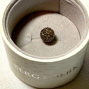 Hillberg & Berk 12mm pyrite sparkle ball earring. 925 posts